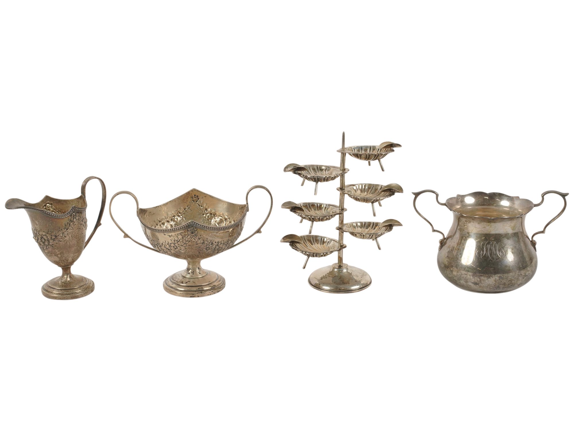A Collection of Sterling Silver Table Articles