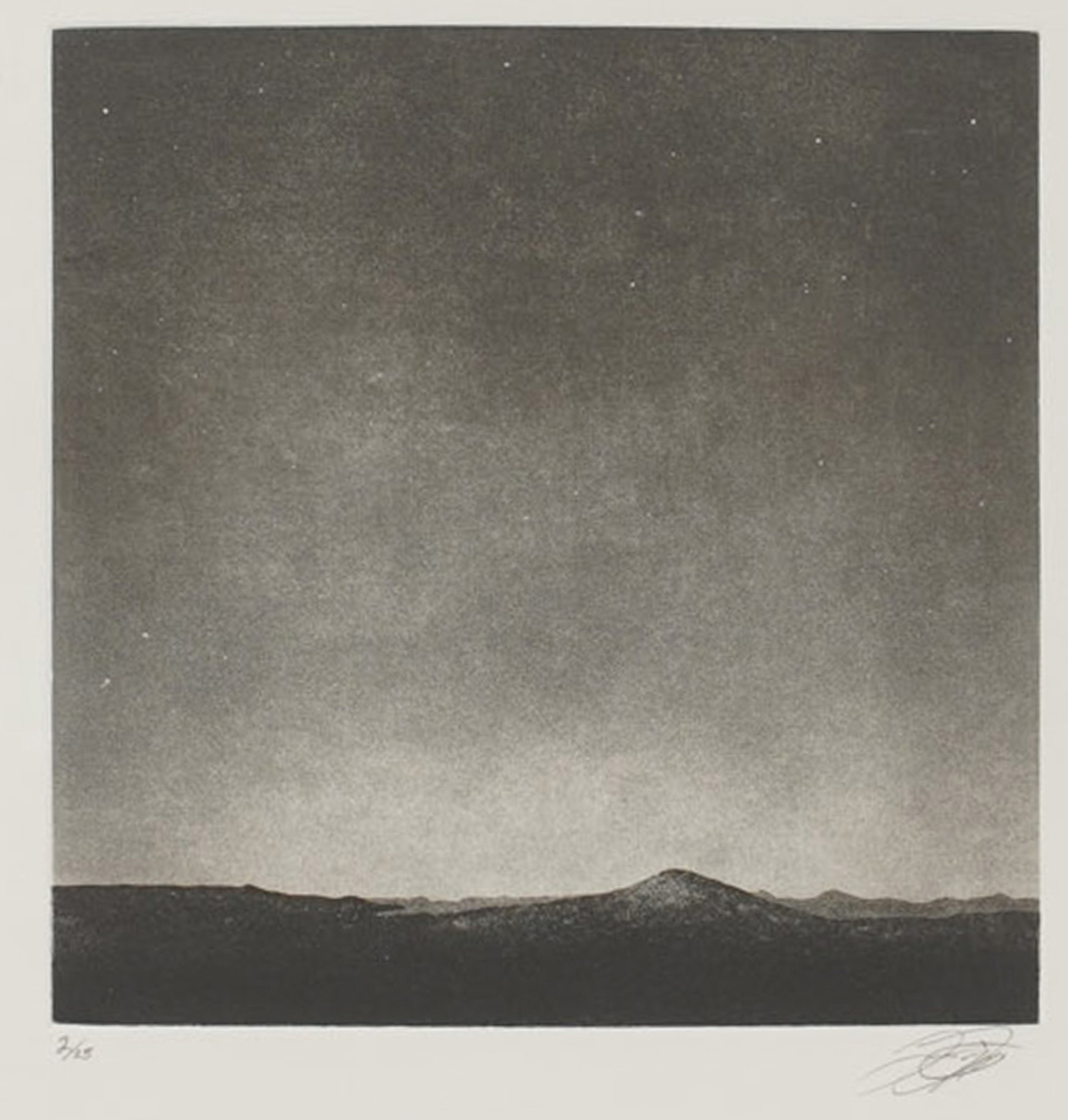 Mountain Landscape Lithograph