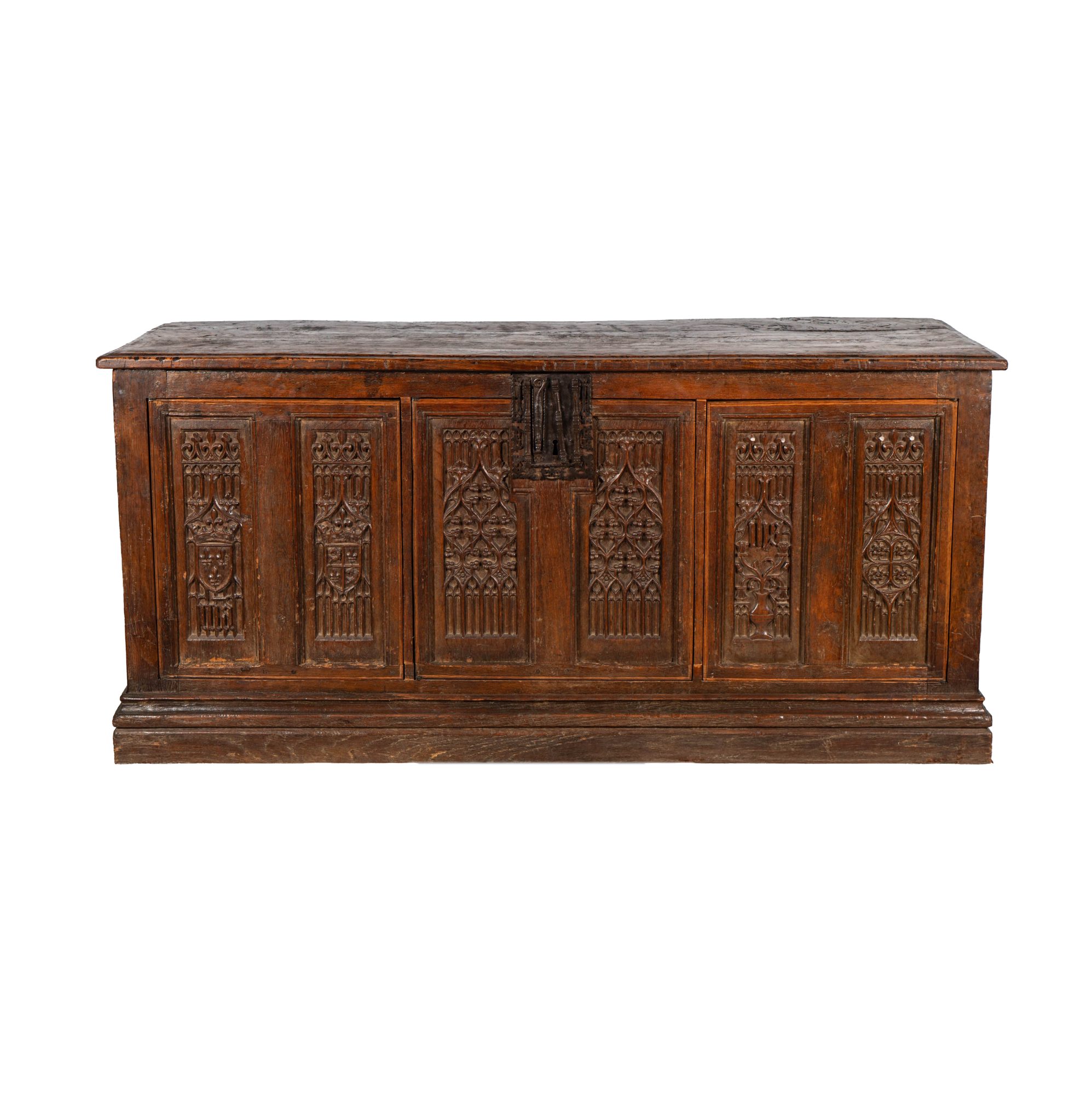Antique English Oak Trunk