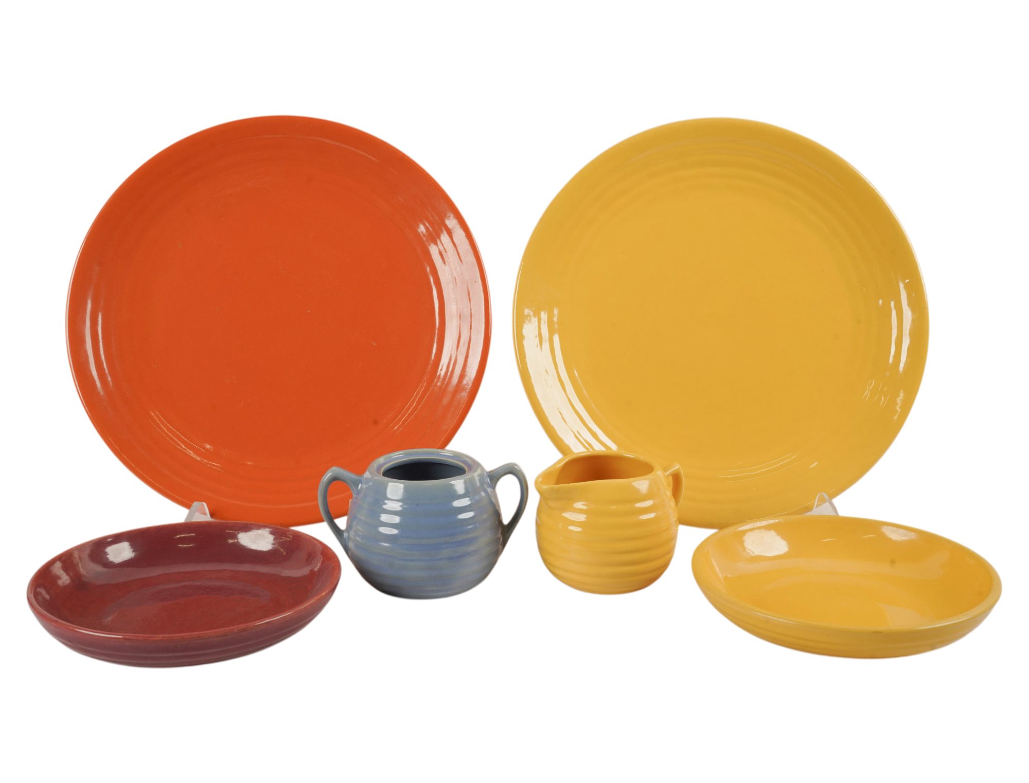 Six Pieces of Bauer Pottery