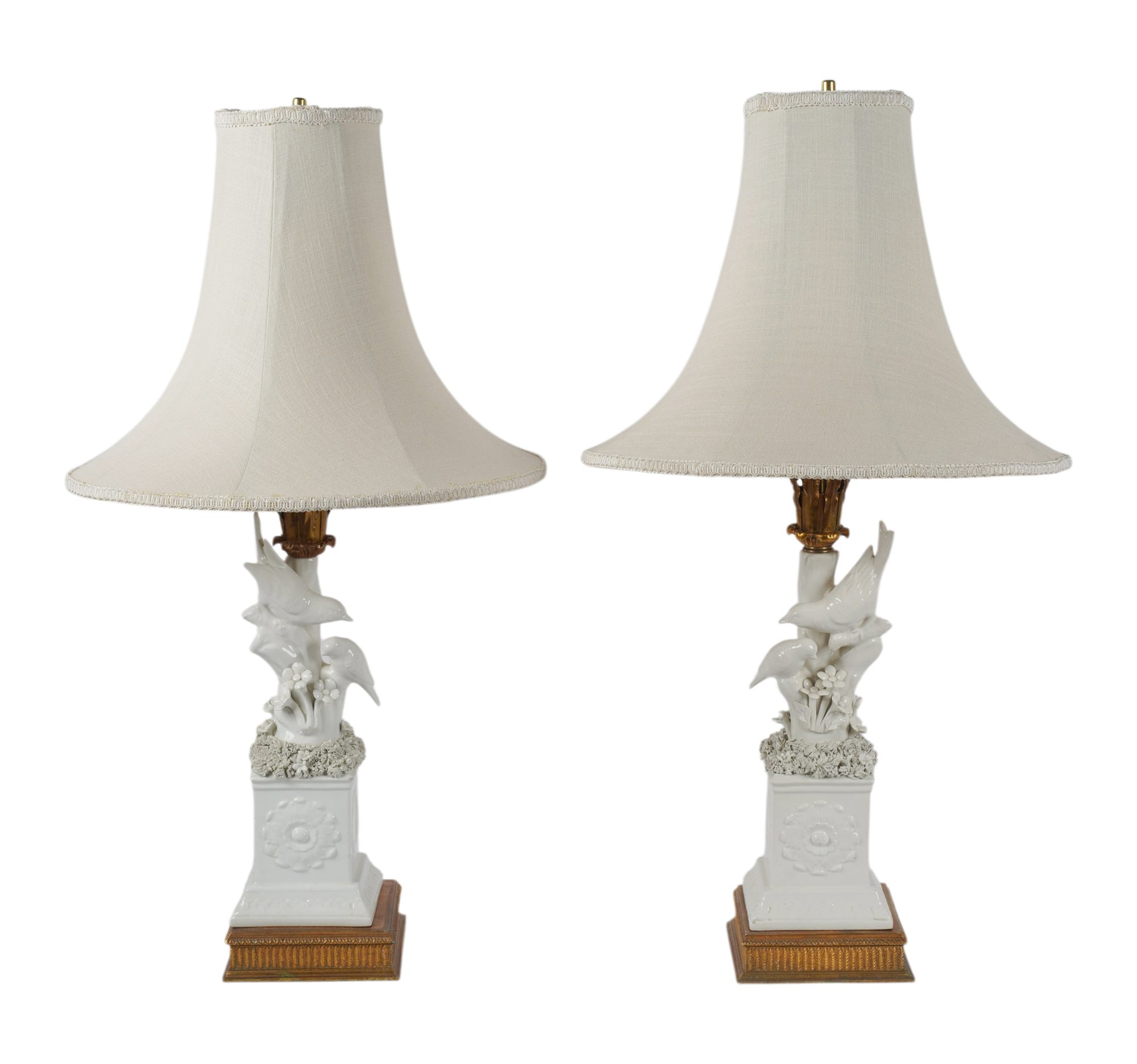 Pair of French Porcelain Table Lamps