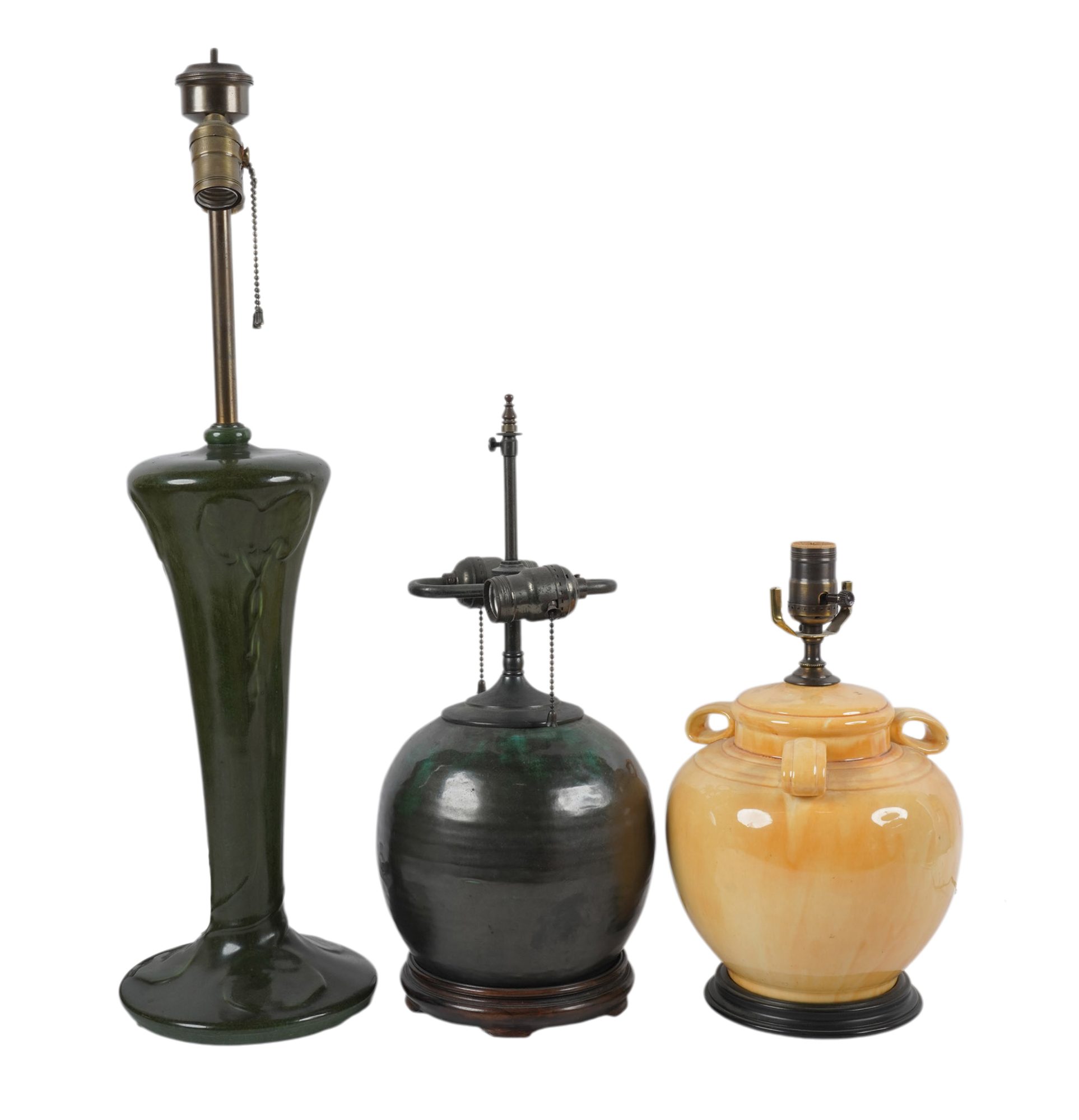 Three American Arts and Crafts Table Lamps